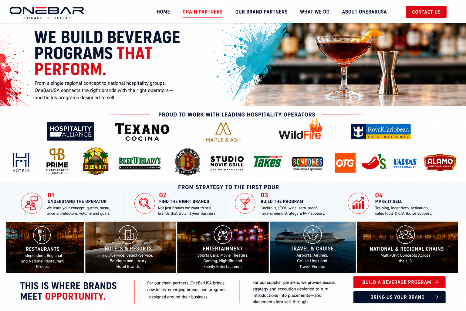 OneBarUSA approved Chain Partners page