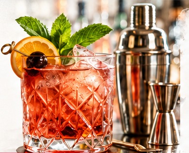 Cocktail and shaker